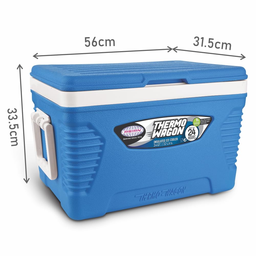 Thermo Wagon Insulated Ice Cooler 32Ltr blue Thermo Wagon Insulated Ice Cooler 32Ltr blue